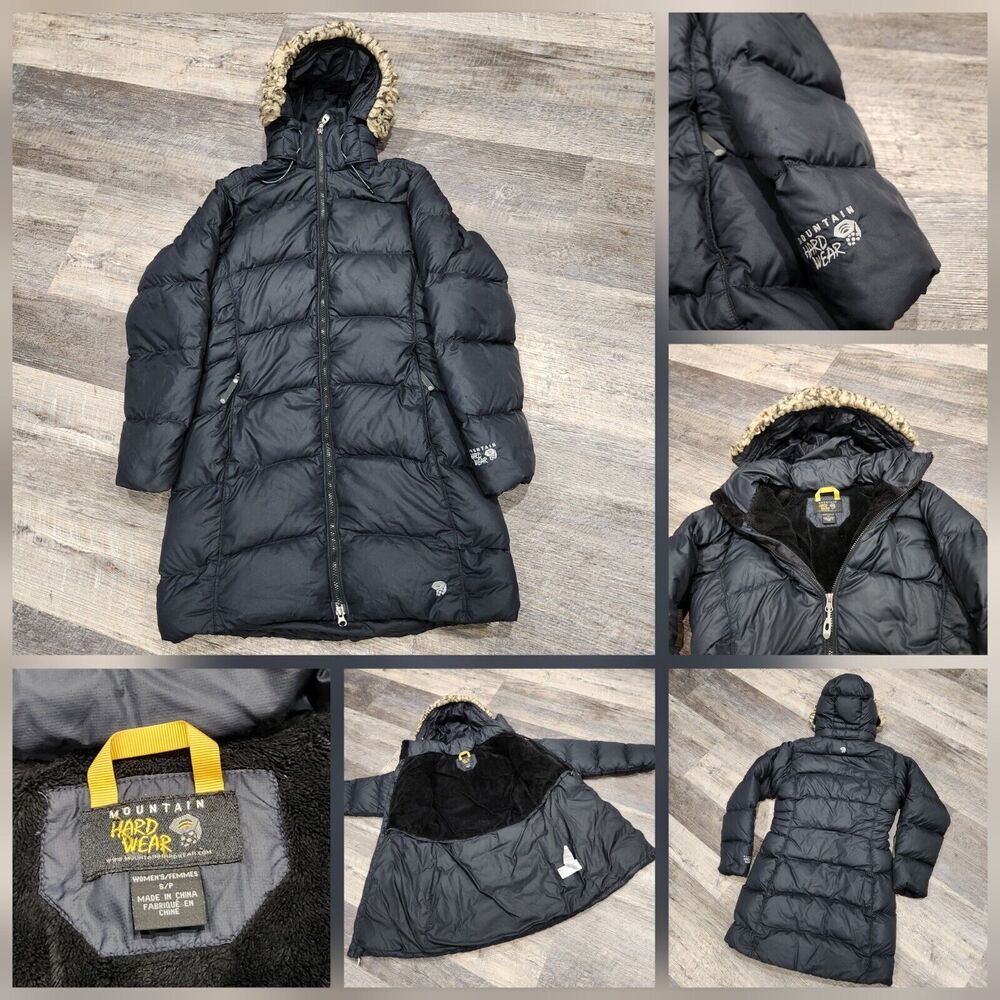 Mountain Hardwear Womens S‎ Small Downtown Goose Down Hooded Puffer Parka Jacket